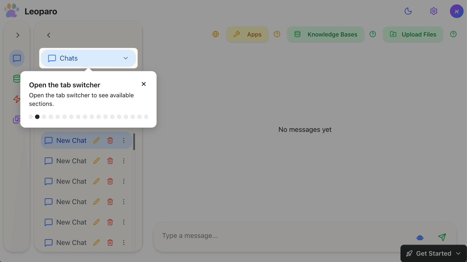 Open the tab switcher