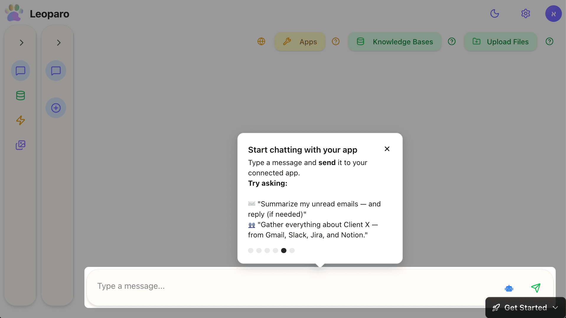 Start chatting with your app