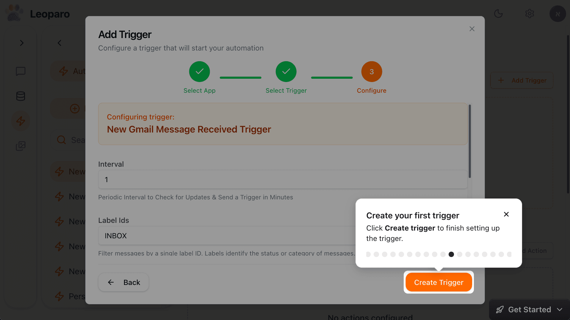 Create your first trigger