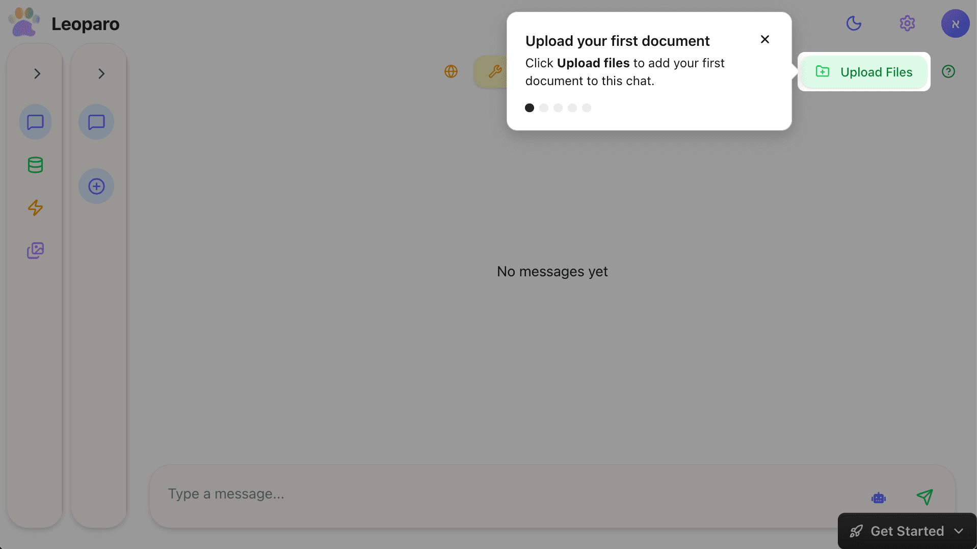 Upload your first document